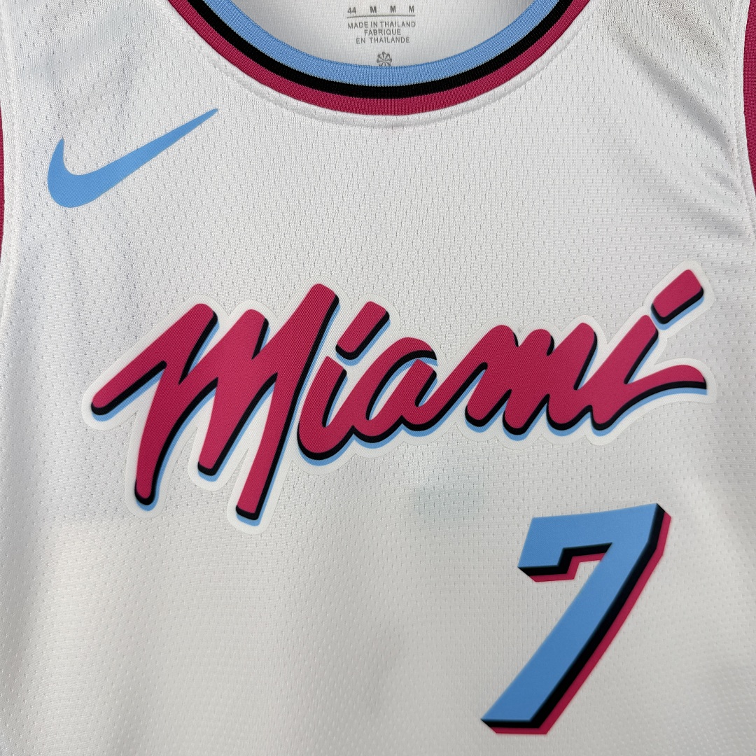 Miami Heat Gola Careca #7 Giannis Camisa Branca, foto 4