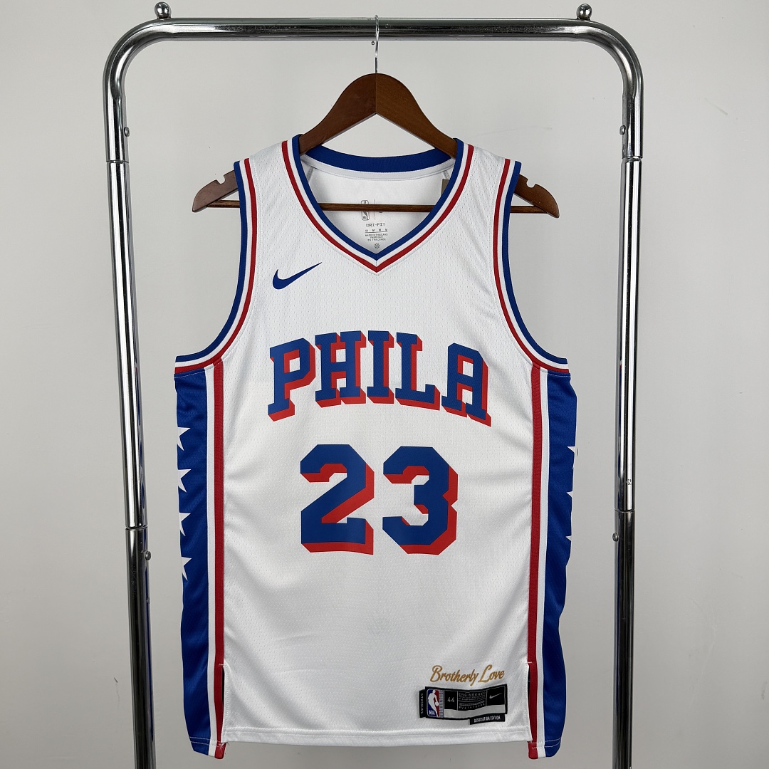 Philadelphia 76ers 22/23 #23 LeBron James Camisa Branca, foto 10