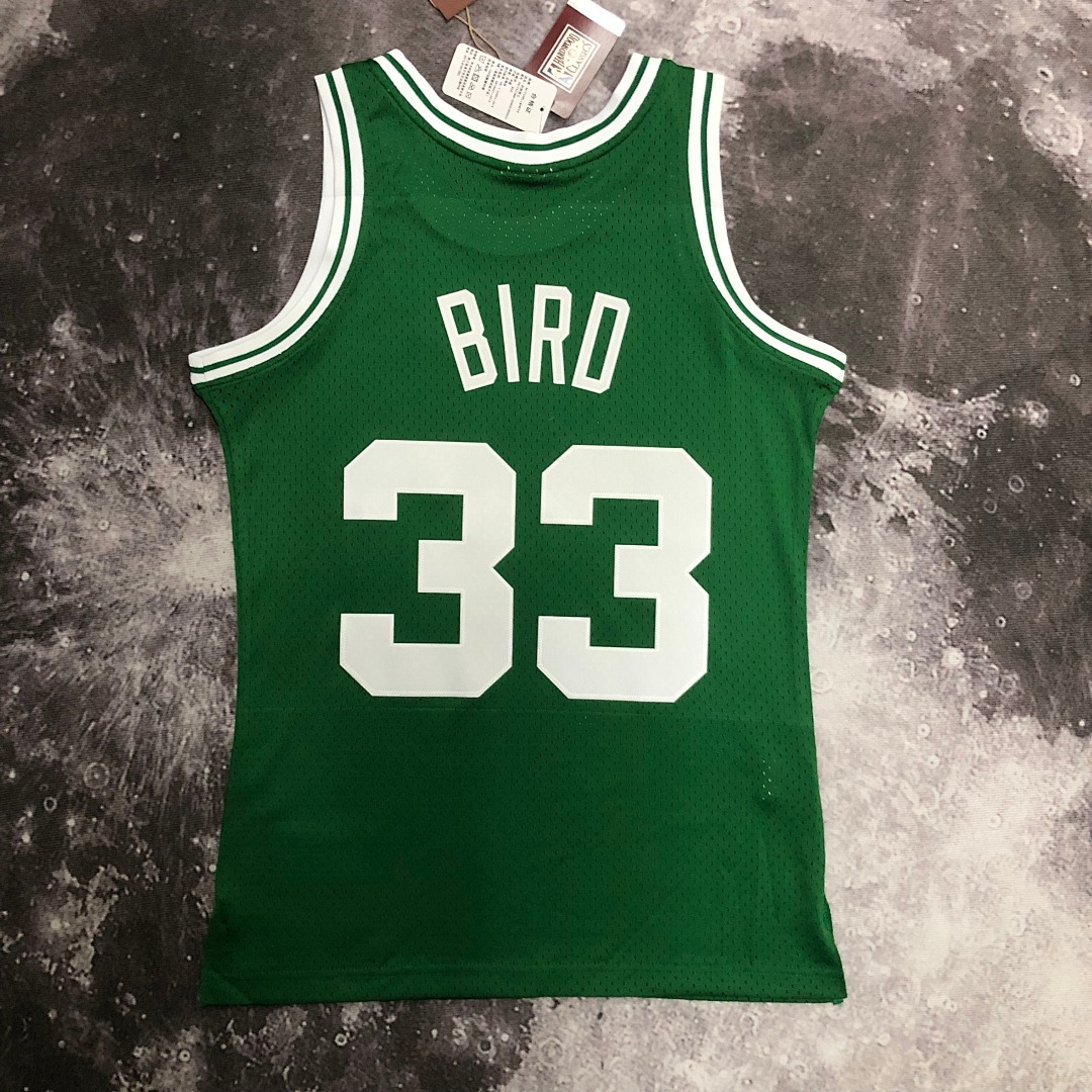 MN热压复古球衣:SW凯尔特人85/86赛季 绿色 33号伯德, foto 16