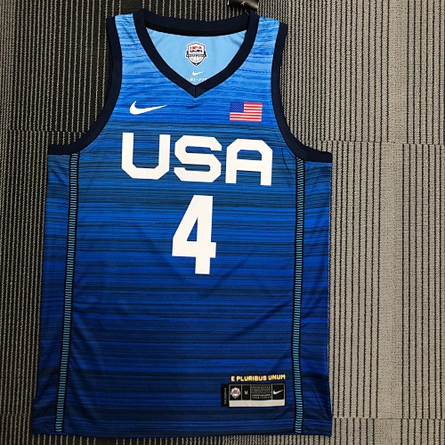 2021年奥运会 USA 美国队 蓝色 4号 比尔