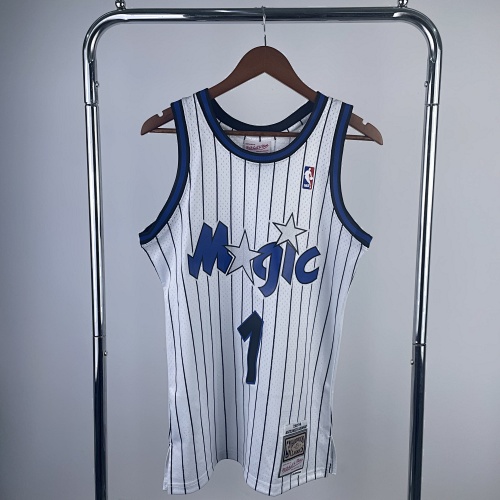 MN热压复古球衣：SW魔术队 94赛季 白色 1号 哈达威