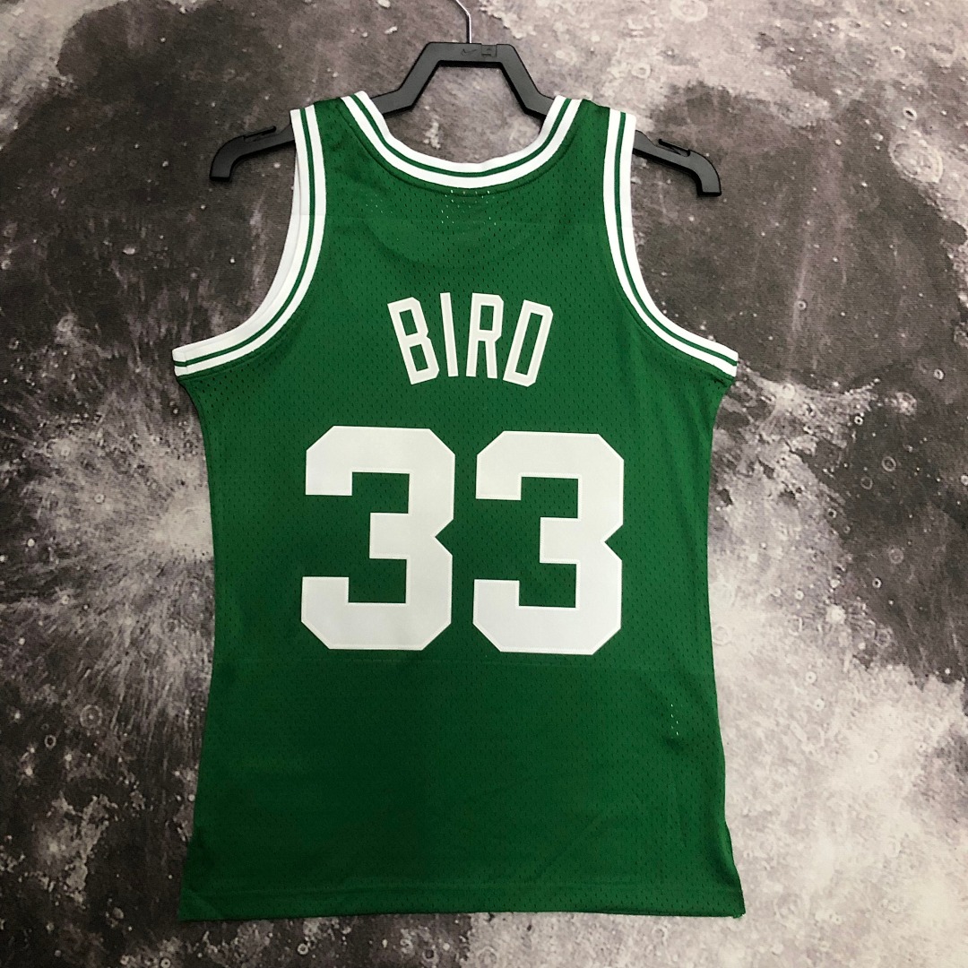MN热压复古球衣:SW凯尔特人85/86赛季 绿色 33号伯德, foto 18