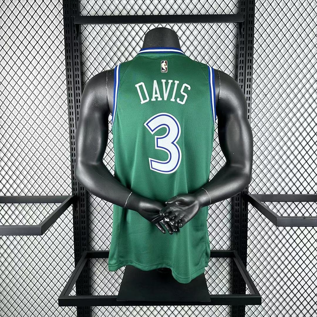 Dallas Mavericks 25/26 Retrô #3 Anthony Davis Camisa Verde, foto 8