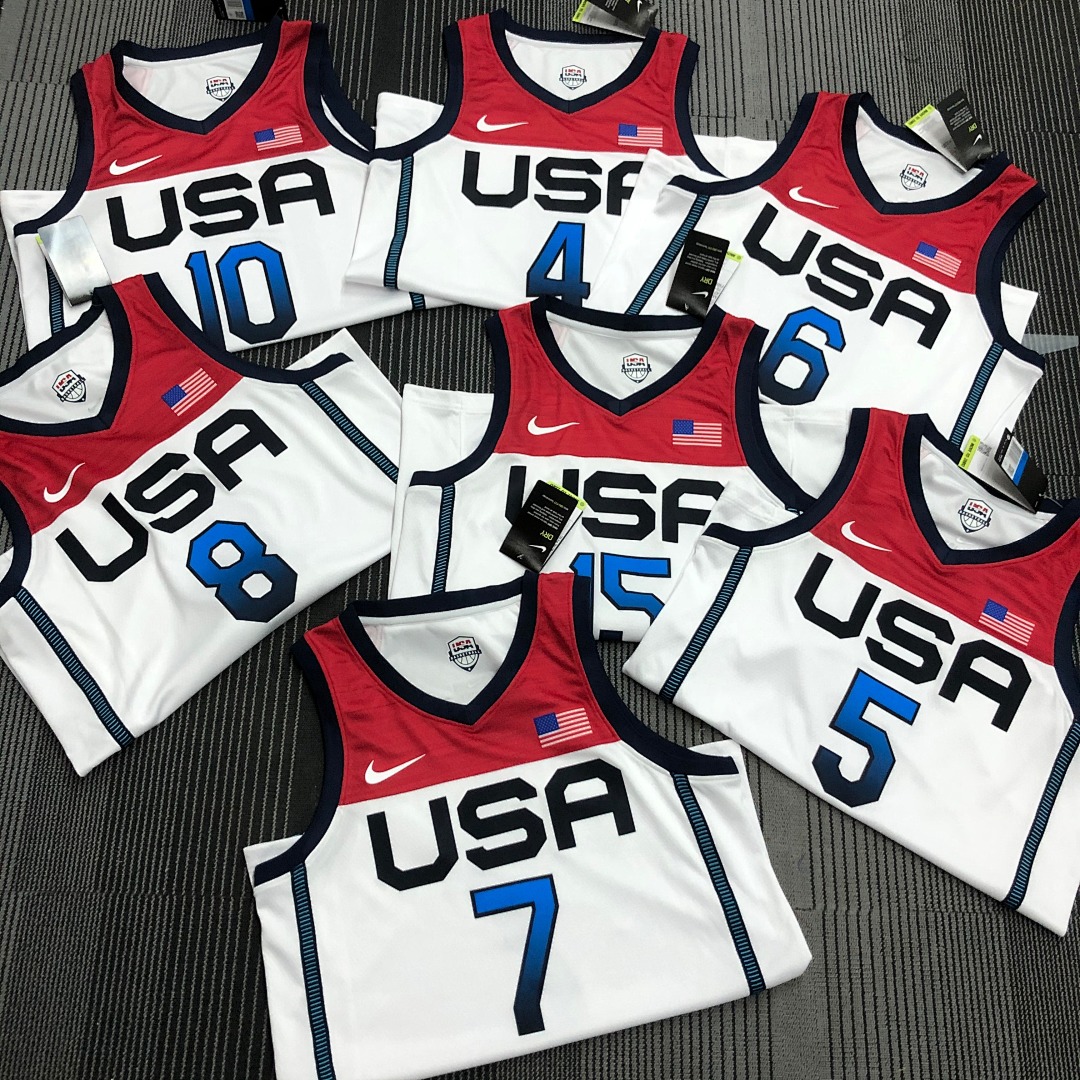 2021年奥运会 USA 美国队 白色 4号 比尔, foto 2