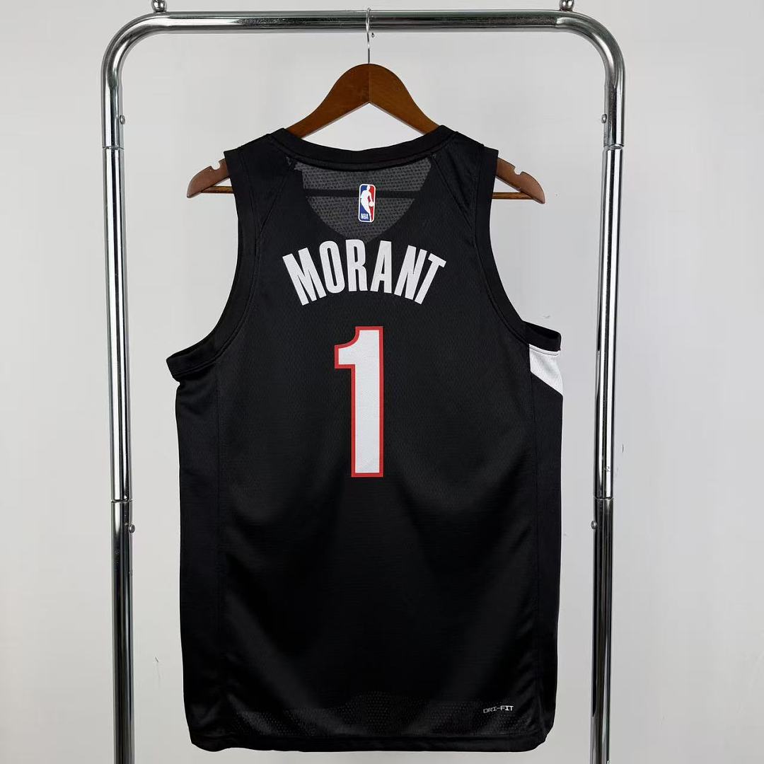 Portland Trail Blazers 25/26 #1 Ja Morant Camisa Preta, foto 12
