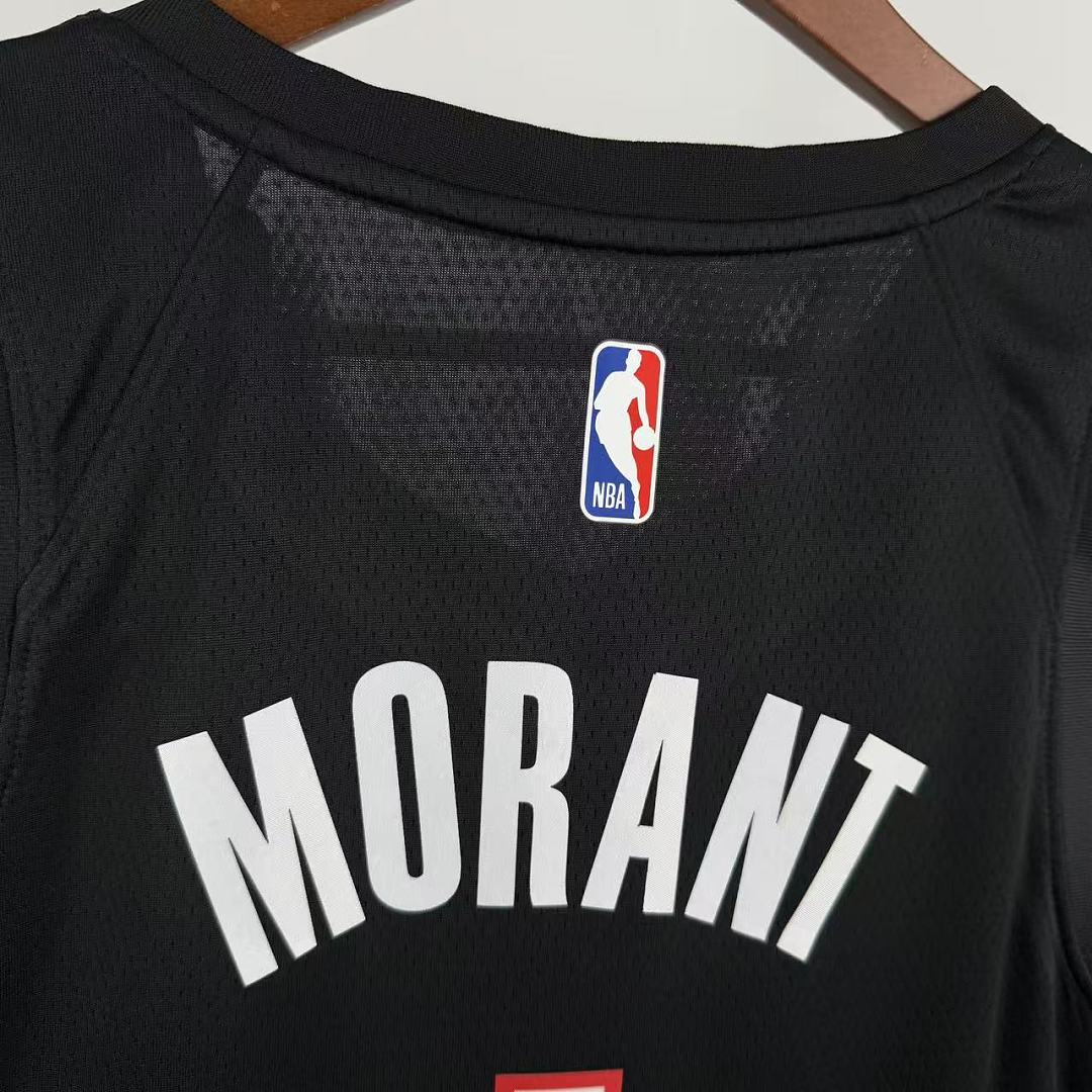 Portland Trail Blazers 25/26 #1 Ja Morant Camisa Preta, foto 1