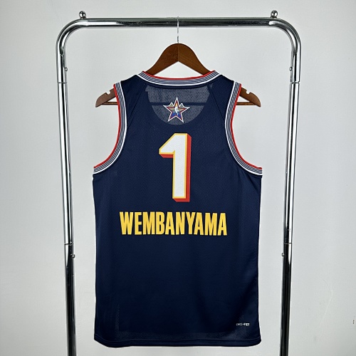 2025 全明星 藏蓝色 1号 文班亚马