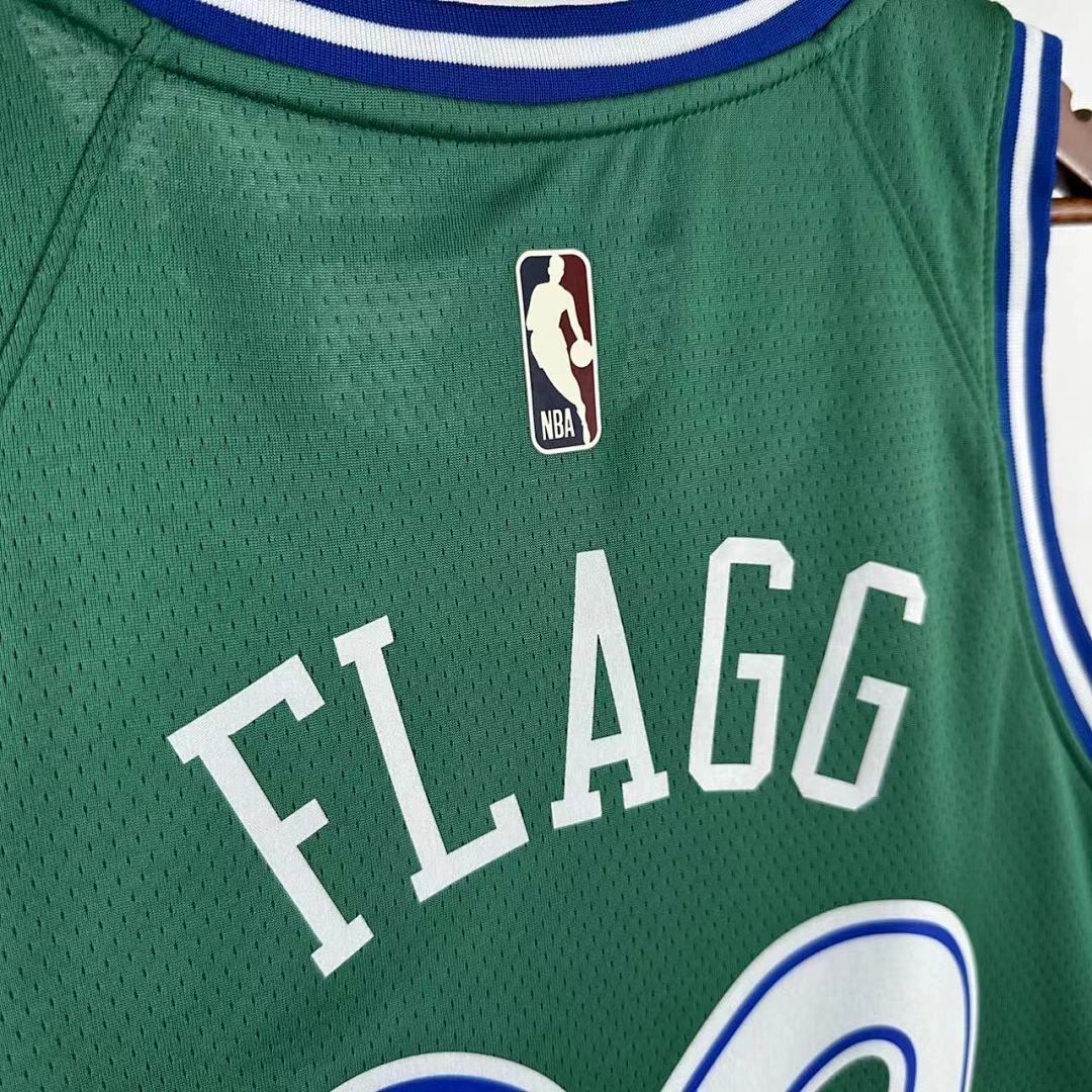 Dallas Mavericks 25/26 Retrô #32 Cooper Flagg Camisa Verde, foto 5