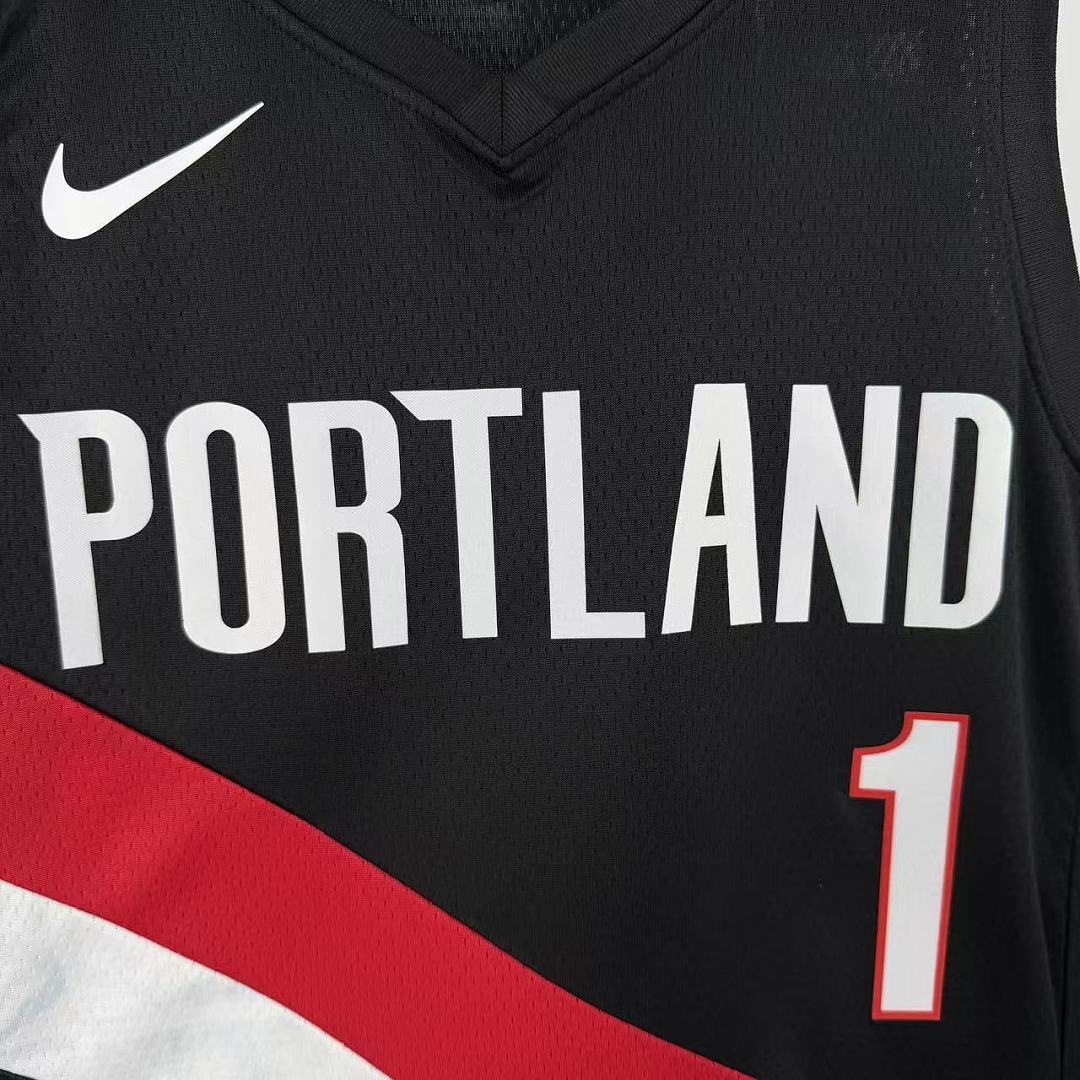 Portland Trail Blazers 25/26 #1 Ja Morant Camisa Preta, foto 7