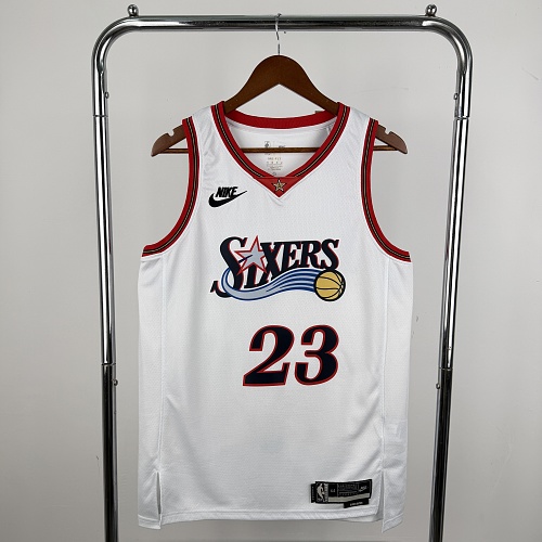 Philadelphia 76ers 25/26 Retrô #23 LeBron James Camisa Branca