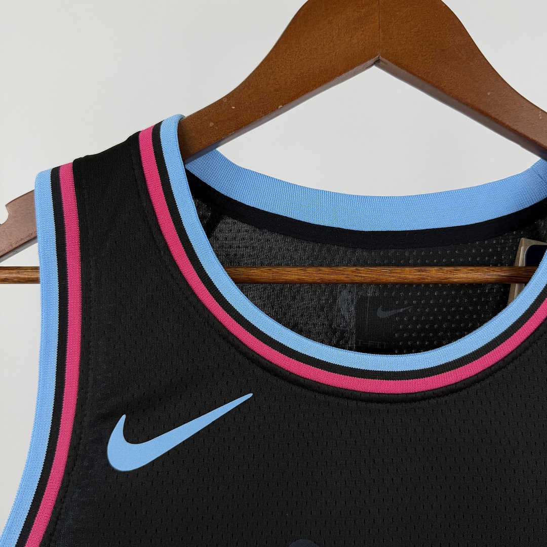 Miami Heat Gola Careca #7 Giannis Camisa Preta, foto 5