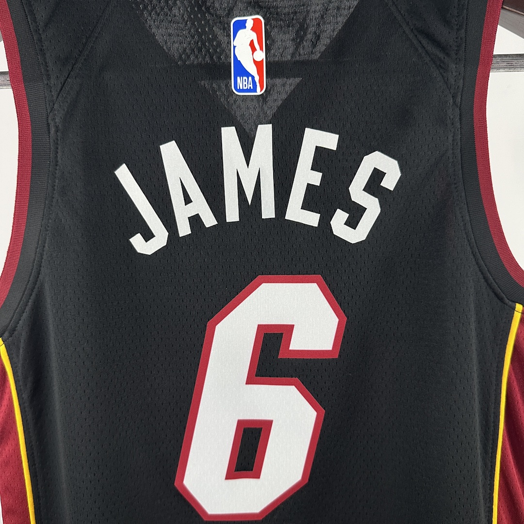 青年童装:热火 V领 黑色 6号 詹姆斯, foto 6