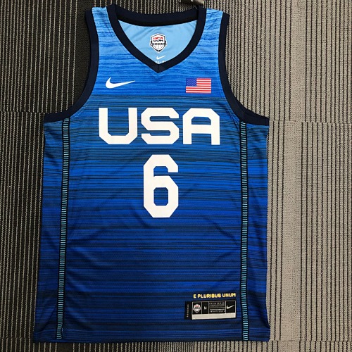 2021年奥运会 USA 美国队 蓝色 6号 利拉德
