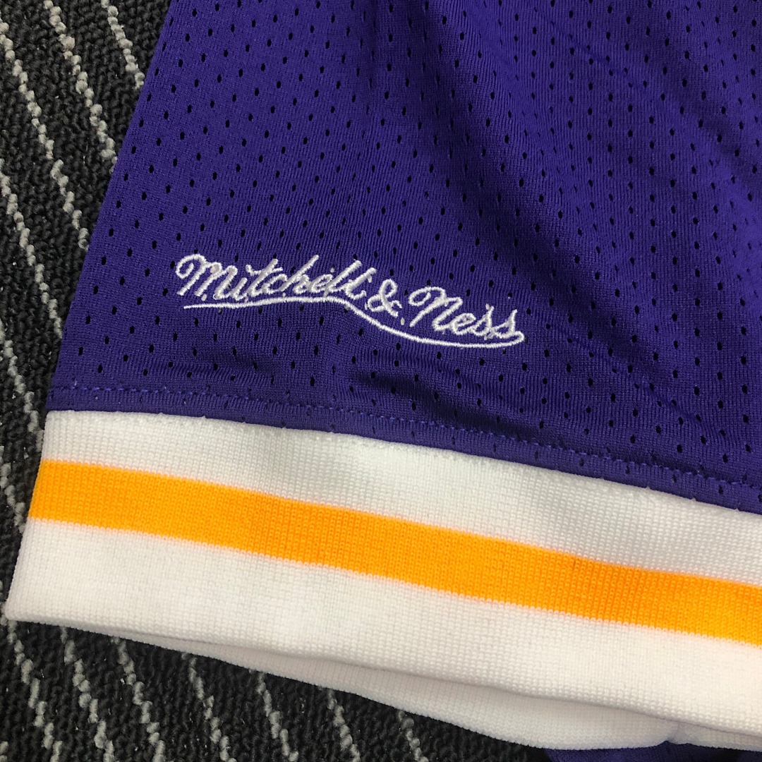Mitchellness 湖人队 紫色 32号 约翰逊 复古网眼短袖, foto 11