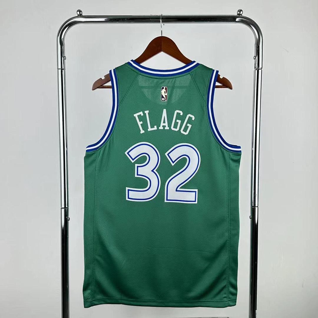 Dallas Mavericks 25/26 Retrô #32 Cooper Flagg Camisa Verde, foto 2