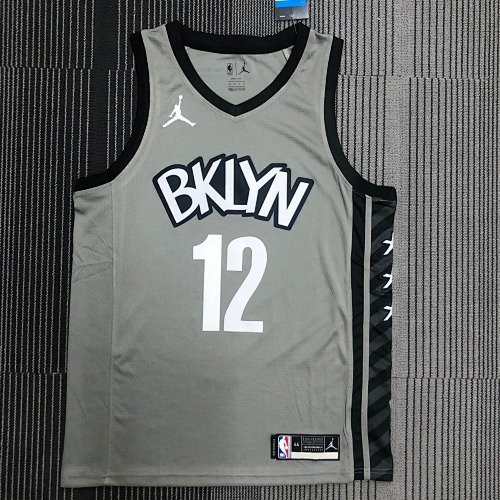 篮网队 飞人款 灰色 12号 哈里斯