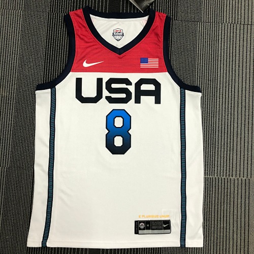 2021年奥运会 USA 美国队 白色 8号 米德尔顿