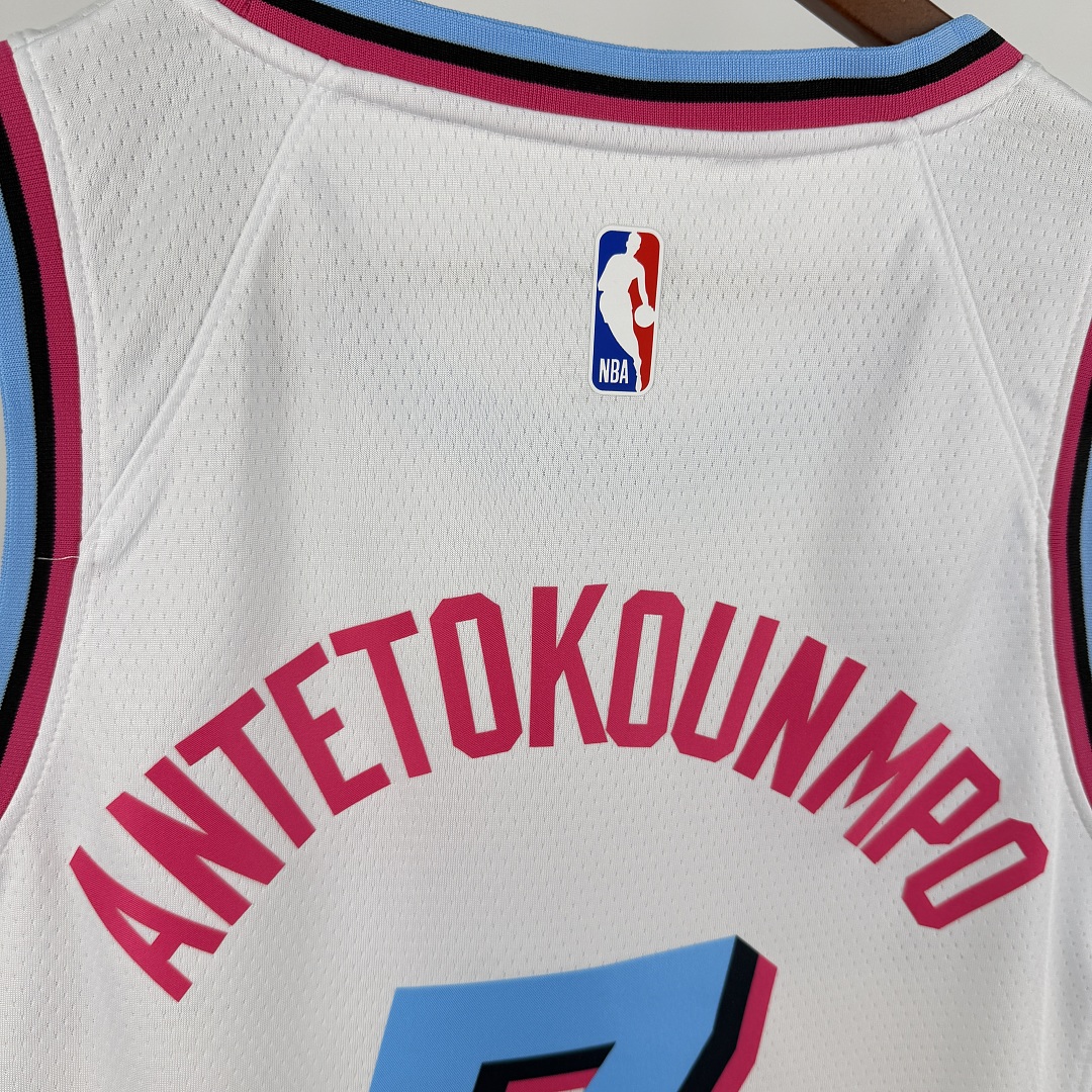 Miami Heat Gola Careca #7 Giannis Camisa Branca, foto 3