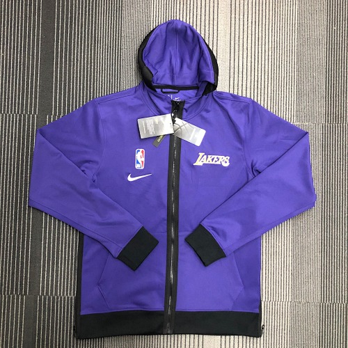 国外专柜正品：球员版GI 湖人队 出场服外套