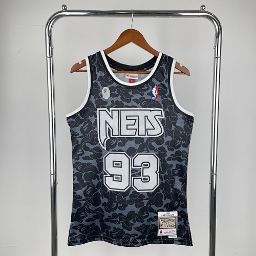 BAPE×M&N 联名球衣: 篮网队 黑色 93号