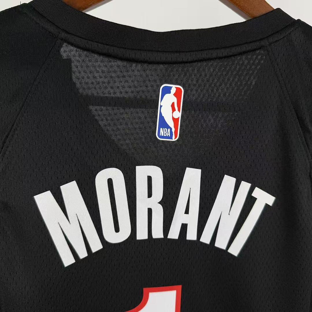 Portland Trail Blazers 25/26 #1 Ja Morant Camisa Preta, foto 5