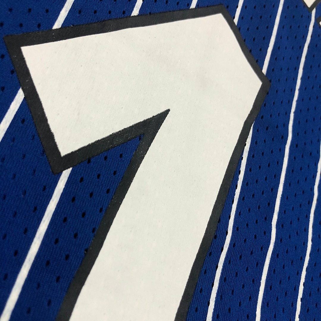 Mitchellness 魔术队 蓝色 1号 ”便士“哈达威 复古网眼短袖, foto 15