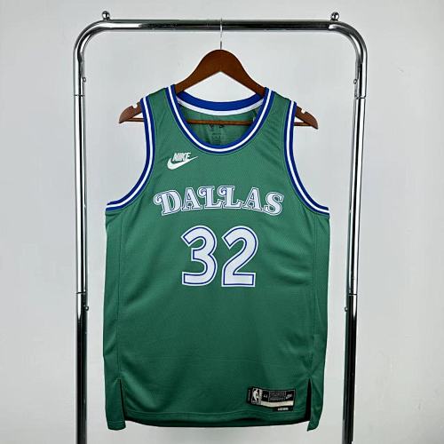 Dallas Mavericks 25/26 Retrô #32 Cooper Flagg Camisa Verde