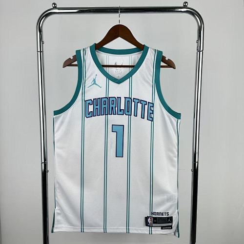 Charlotte Hornets 22/23 Casa #1 LaMelo Ball Camisa Branca