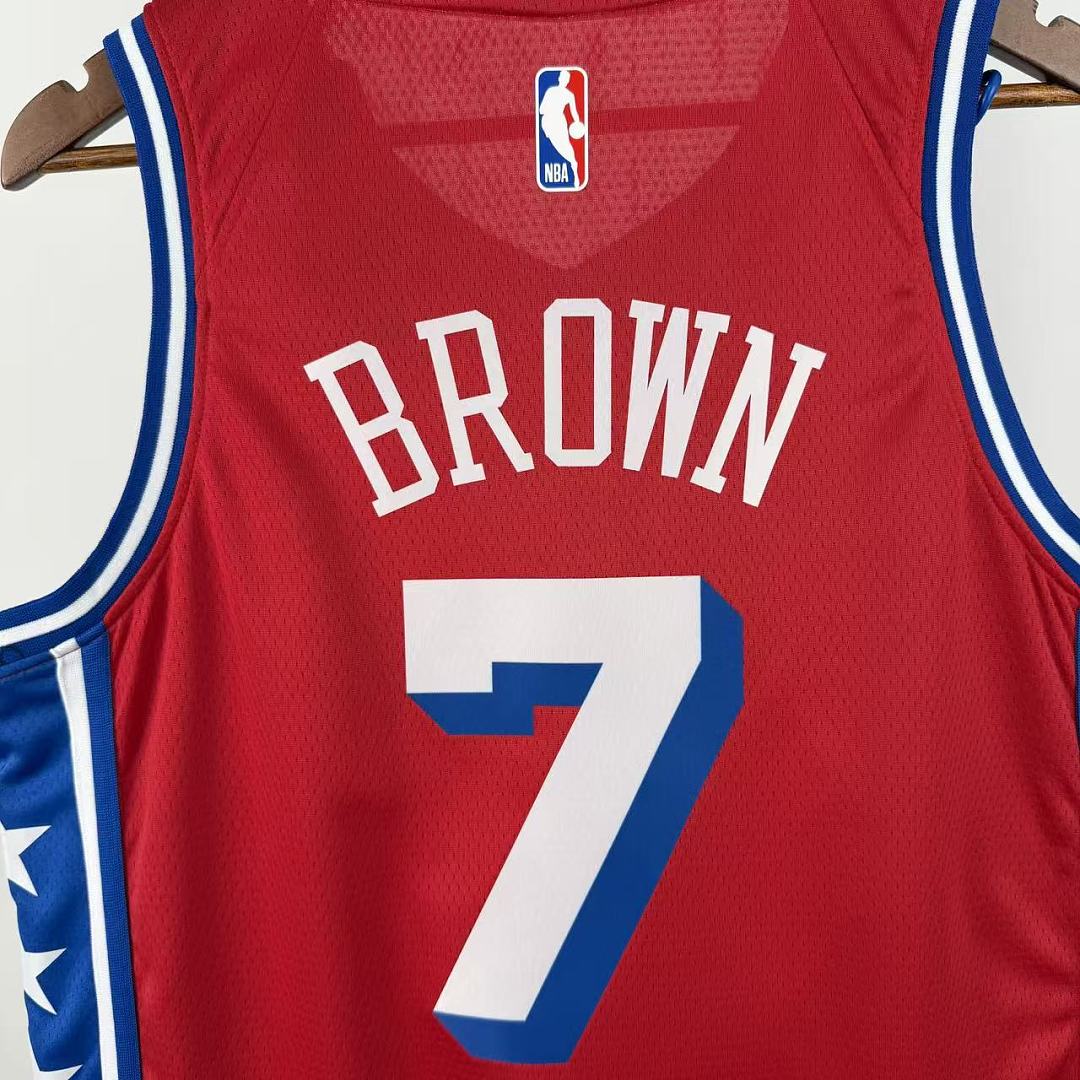 Philadelphia 76ers 22/23 Swingman #7 Jaylen Brown Camisa, foto 3